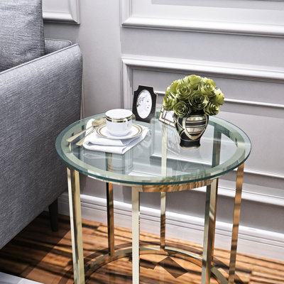 20" Inch Round Clear Tempered Glass Table Top, 1/4" Thick, With Fine Edge, To Wear, Heat, Corrosion, Impact, For Various Tables Wear-, Heat-, , Impact- Surface, Office & Home
