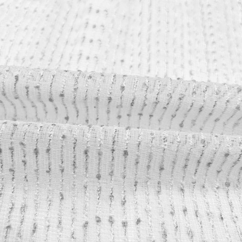 Pinch Pleat Semi-Sheer Single Curtain Panel with Rings and Clips Included, Gray, 38" W x 96" L