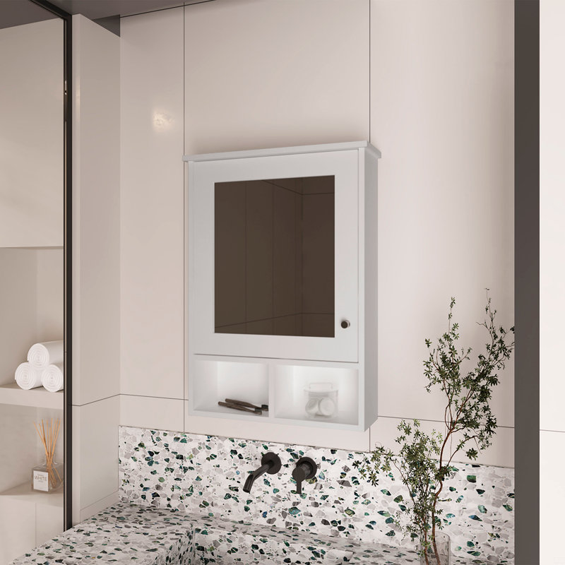 Armoire à pharmacie Gibson, salle de bain, Blanc