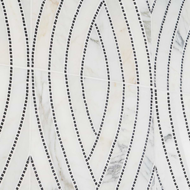 Krista Watterworth New Palm Beach 12x12 Polished Marble Mosaic Tile