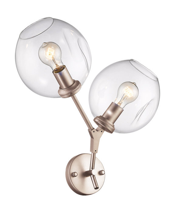 Fairfax 2 - Light Armed Sconce, Brushed Brass