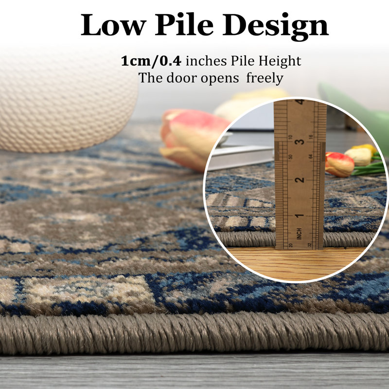 Tapis Aderonke avec envers antidérapant, Tapis de couloir 2 pi x 6 pi