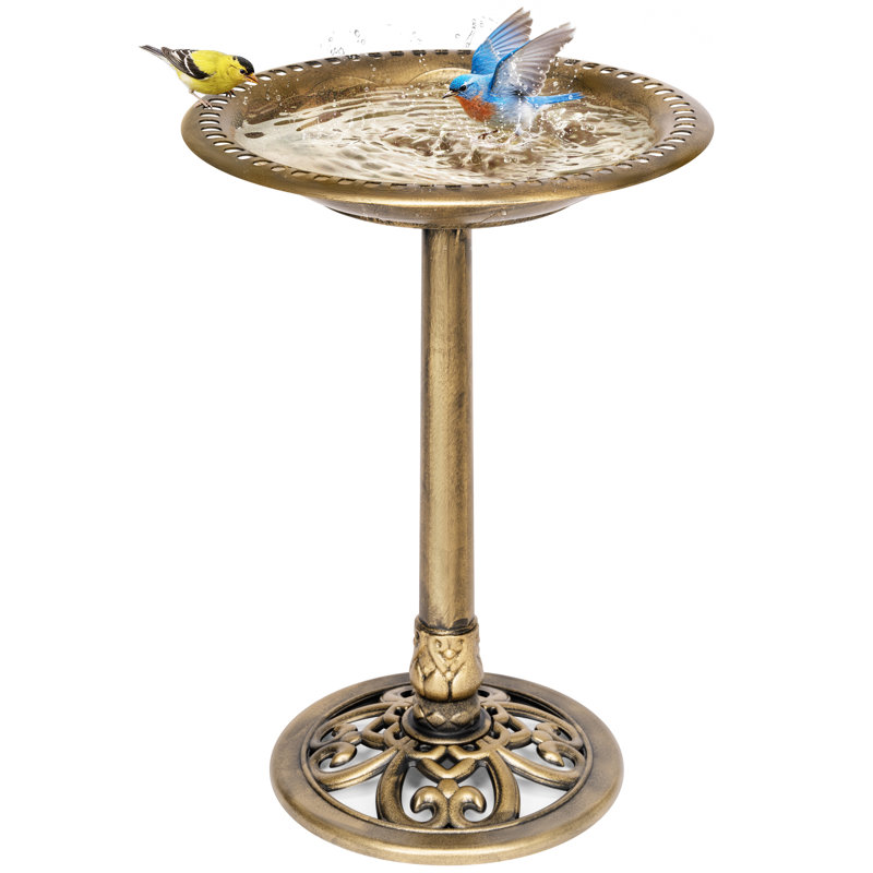 Bain d'oiseaux en polyrésine Demetrion, Cuivre