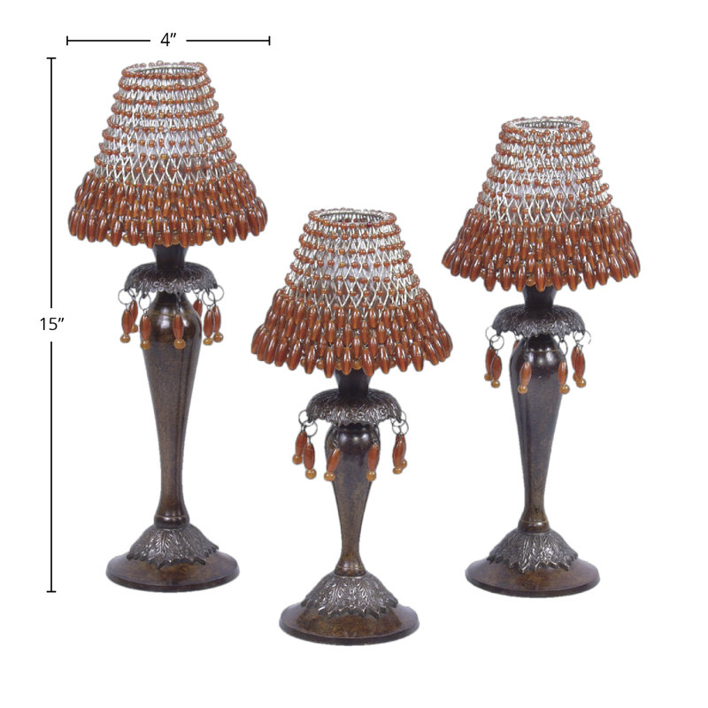 Brass / Bead Candlesticks