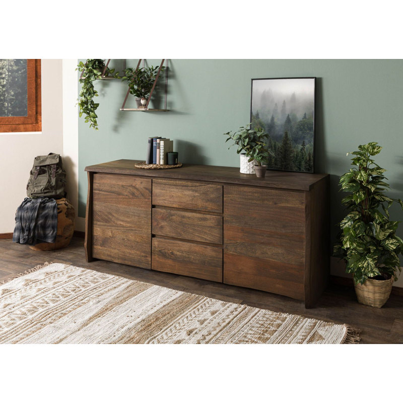 Pure Mango 185cm Solid Wood Sideboard, Brown