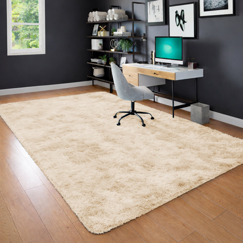 Standard Shag Area Rug, Tye Dye Cream, Runner 80 x 300 cm
