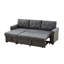 Canapé modulaire réversible en lin 84 po Modern Canapé-1381411112