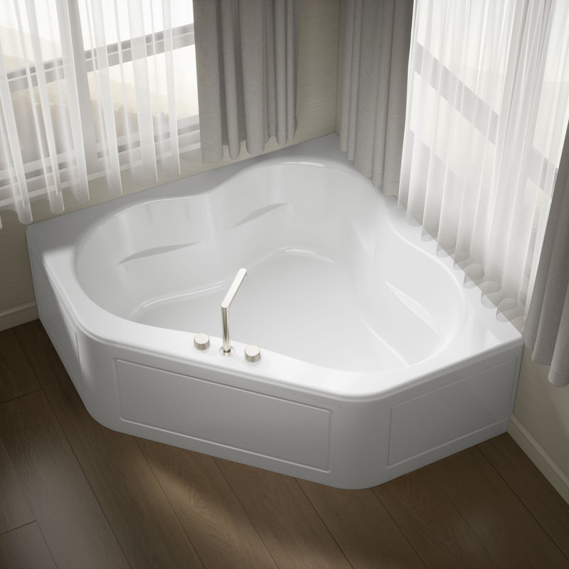 Tercet 60" x 60" Soaking Bathtub, White