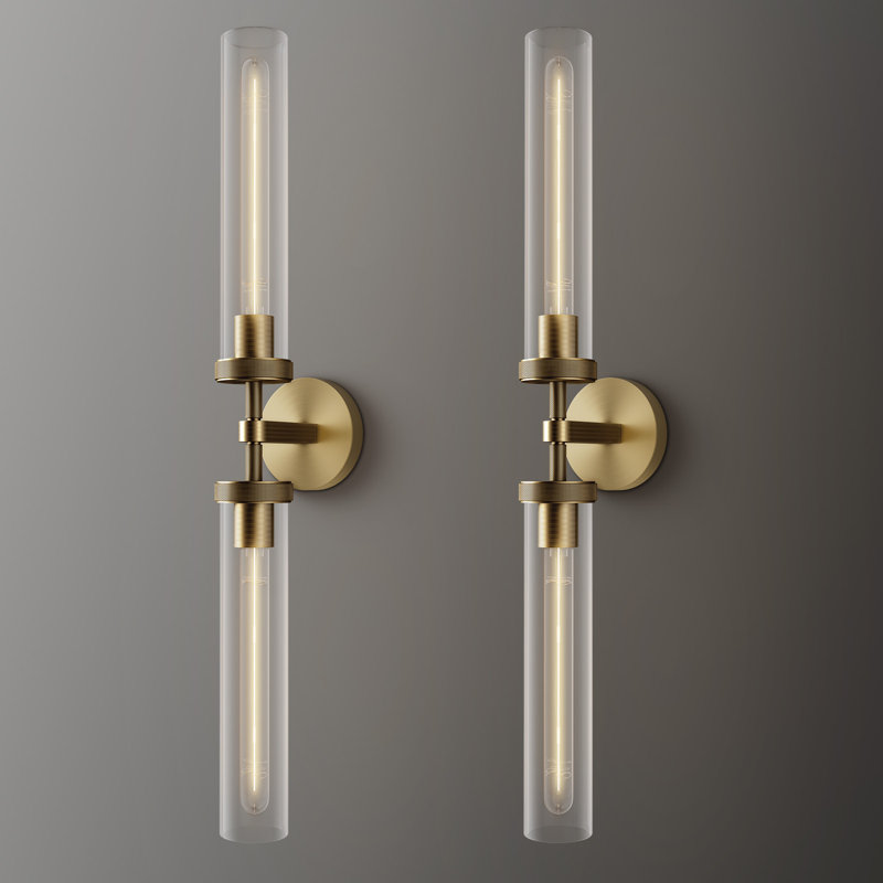 Twining 2 - Light Wallchiere Armed Sconce Gold Wall Sconces Mount Wall Lights(Including Bulbs), Brass