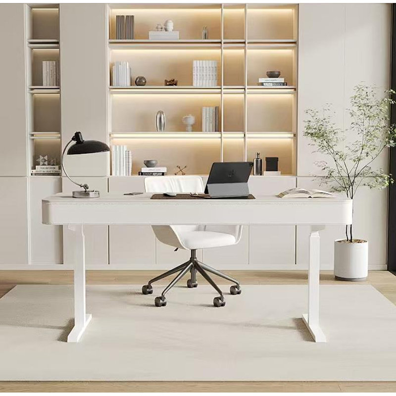 Bureau de travail électrique en pierre frittée à hauteur réglable