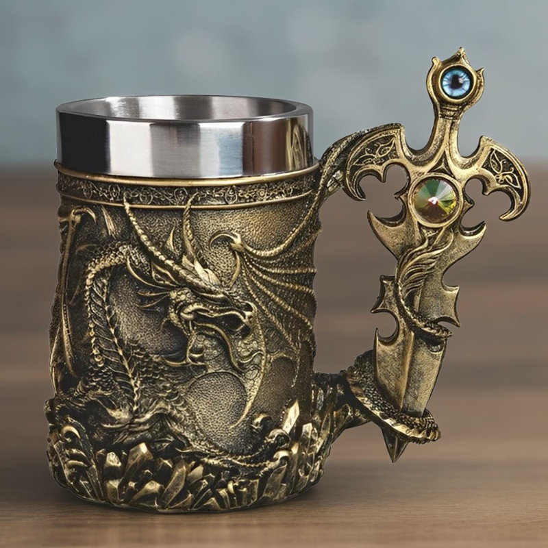 Grande tasse à poignées épées 7 po