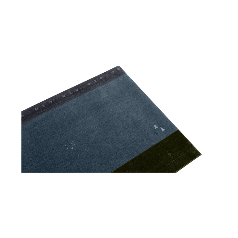 Abstract Area Rug in Red/Navy Blue/Black