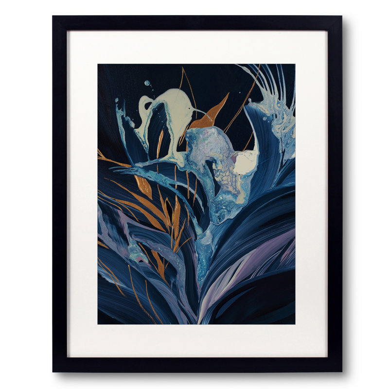 Primal Volition par Novi Lim - impression, H 21,2 po x l 17,2 po, Papier avec cadre noir