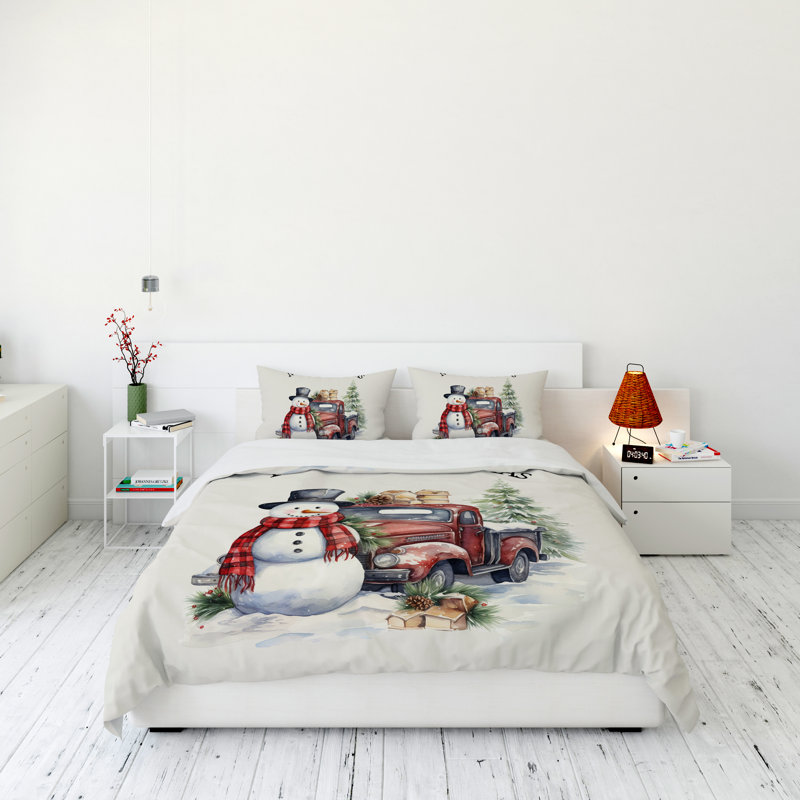 Modern & Contemporary Polyester Abstract Duvet Cover, Queen Duvet Cover + 2 Queen Shams