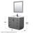 Miranda 42" Freestanding Single Bathroom Vanity with Marble Top with 34" Mirror-97924012-97924015