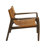 30" Genuine Leather Accent Armchair With Solid Ash Wood Frame