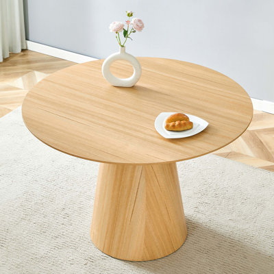 Table de salle à manger moderne et minimaliste en bois aggloméré à texture de bois. Le bureau d'ordinateur. La table de jeu. Convient pour la salle à manger, le salon, la terrasse et la cuisine.