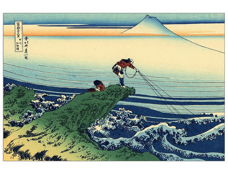 Hokusai - Wrapped Canvas Painting, 60cm H x 90cm W x 1.8cm D