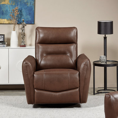 Luxury Swivel Glider Recliner Chair | Premium Leather Upholstery | Solid Wood Frame | Gentle Gliding & 360° Swivel | Effortless Recline Mechanism