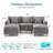 Arale 98'' Chenille Upholstered U Shaped Modular Sectionals-129177393
