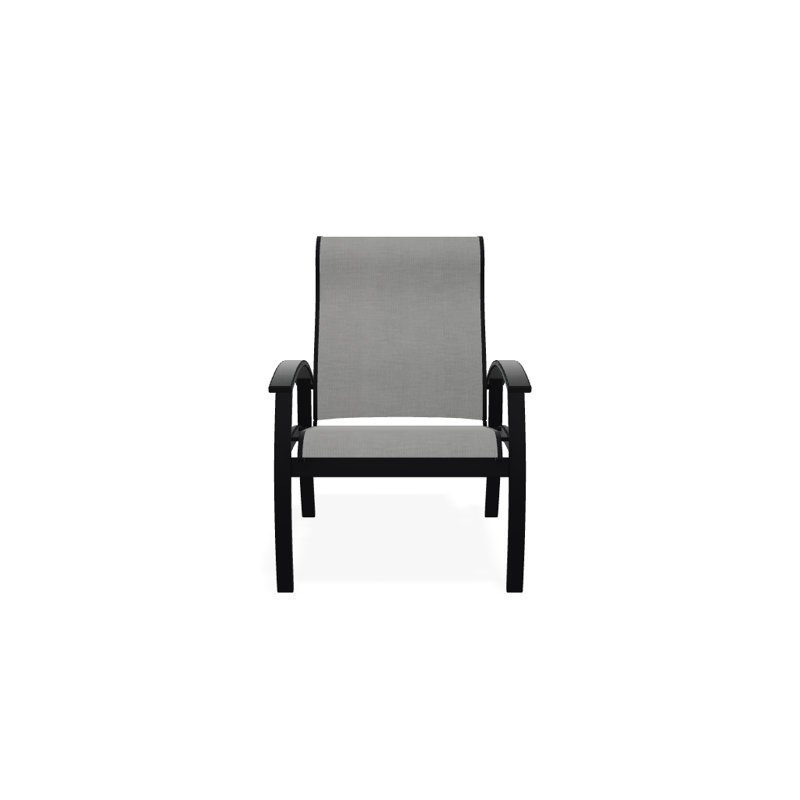 Chaise de patio Askar, Alliage Sunbrella®, Graphite classique, Noir texturé