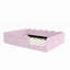 Lit double tapissier sur pied pleine grandeur, rose-1164486986