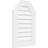 Octagonal Top Surface Mount Non-Functional Standard Frame PVC Gable Vent-43320443