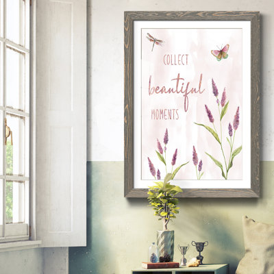 Collection «Beautiful Moments», impression d'art textuel sur papier encadré