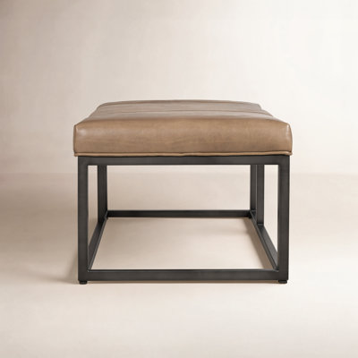 Roux Genuine Leather Upholstered Bench