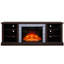 Meuble télé avec bordure en faux pierre et foyer de 23 po, cerisier, l 70,74 po x P 15,24 po x H 26,41 po, convient au grand foyer de table télé de 75 po