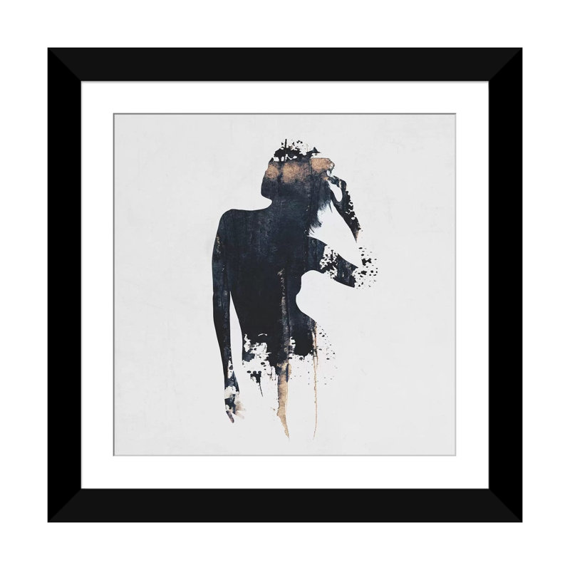 « Where is My Mind II », art graphique, H 16 po x l 16 po x p 1 po, Cadre noir