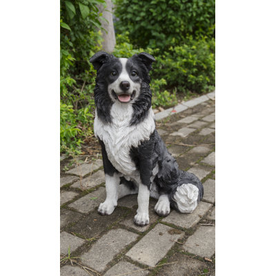 Statue Border Collie assis