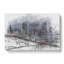Brisbane City Skyline Australia In Abstract - Wrapped Canvas Print-55315218