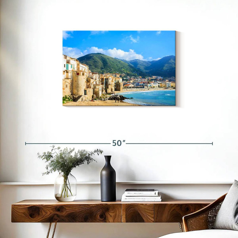 Gillard Cefalu, bord de mer, H 20 po x l 30 po
