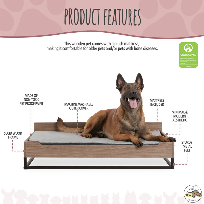 Polyester Pet Bed, Large (43.43" L x 33.43" W x 11" H)