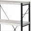 Bibliothèque de style étagère à 3 compartiments ouverts blanc antique & amp; Finition noire | Métal | Bois synthétique