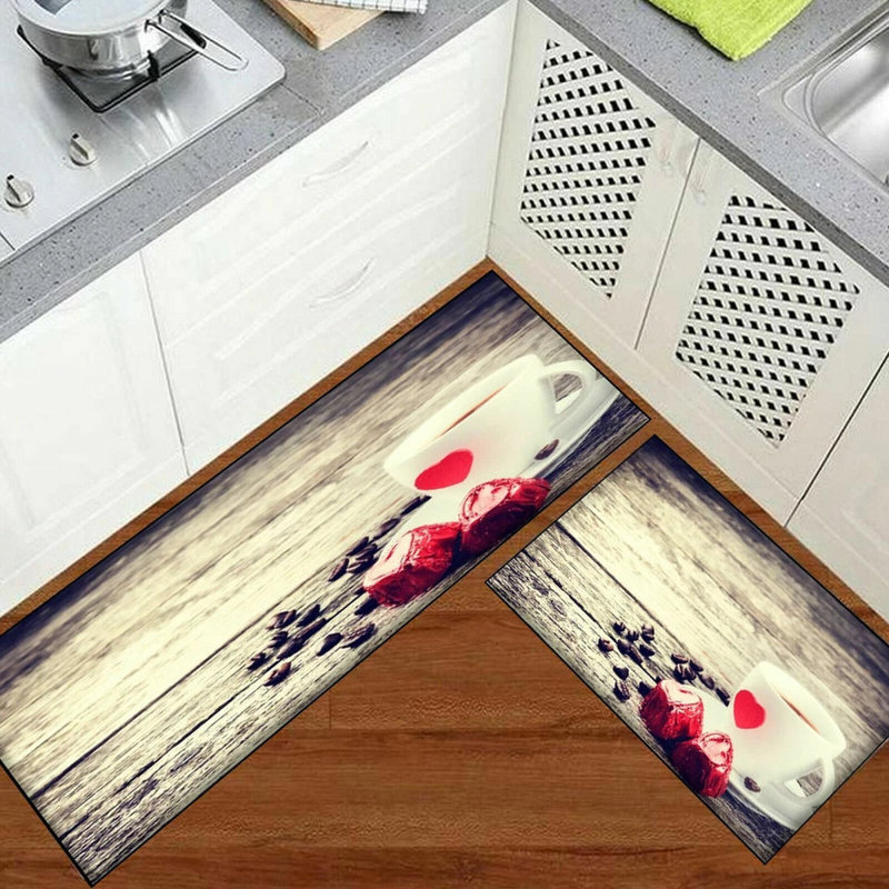 3D Fruit Kitchen Mat – Washable Non-Slip Runner Rug – Door Mat with Rubber Backing – Polypropylene, 50cm W x 150cm L