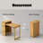 Bamboo Foldable Computer Desk with Hidden Storage Cabinet-379997593
