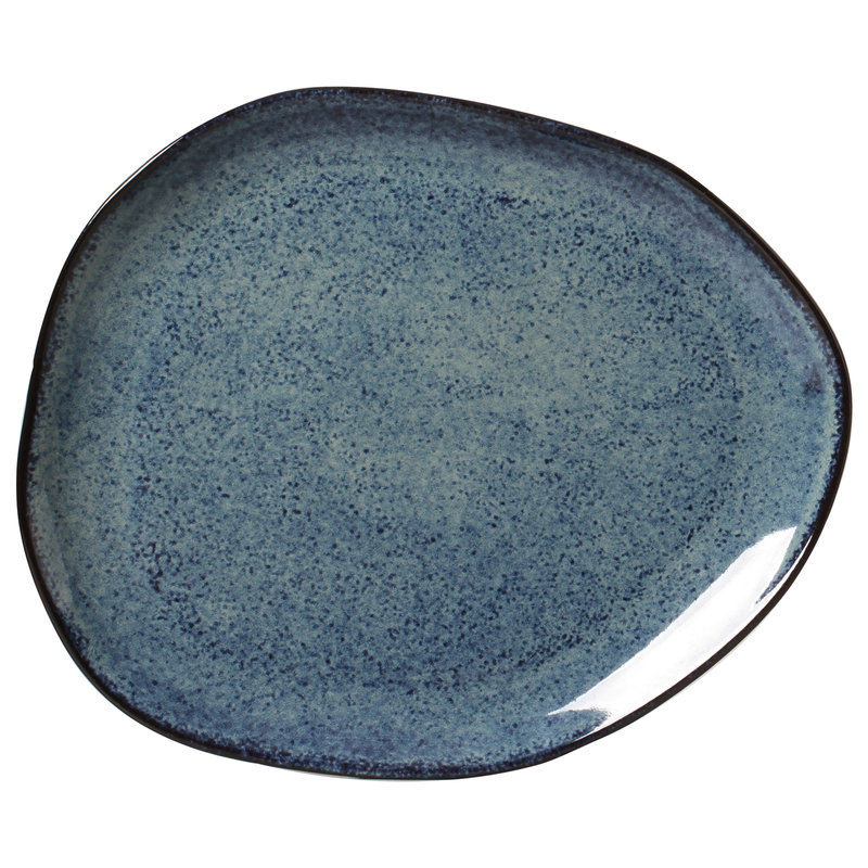 Assiette plate en grès 12,2 po Denim Commercial