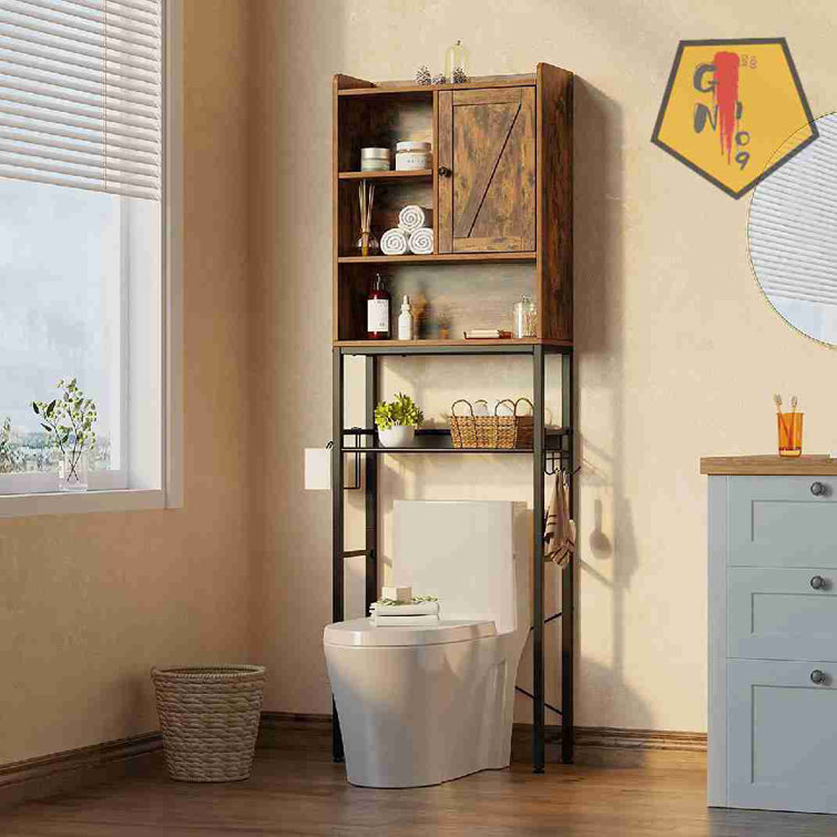 Freestanding Over-the-Toilet Storage 17 Stories Finish: Vintage Brown