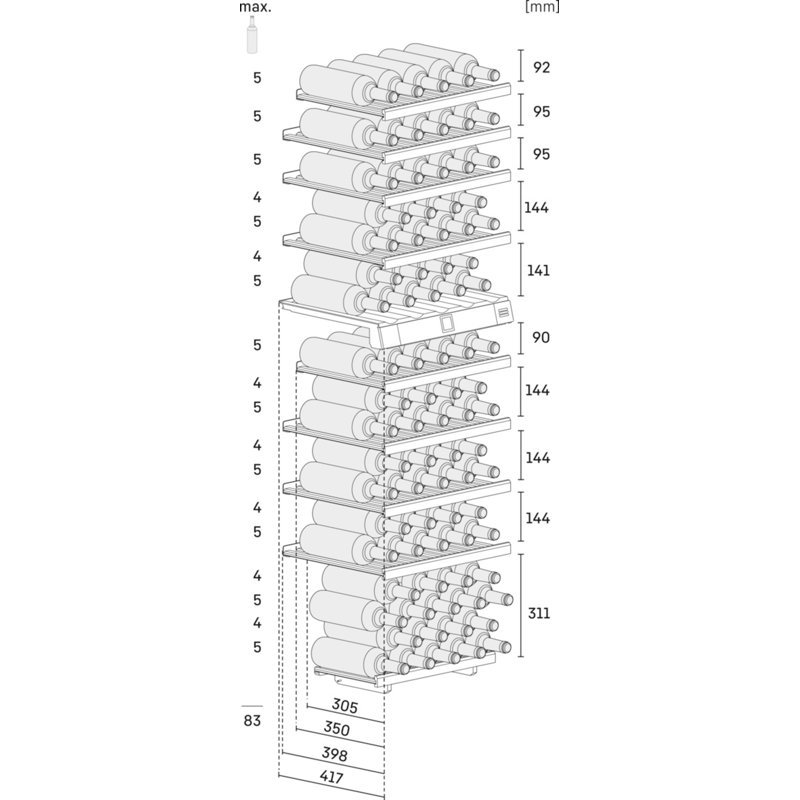 Built-In Multi-Temperature Wine Cabinet