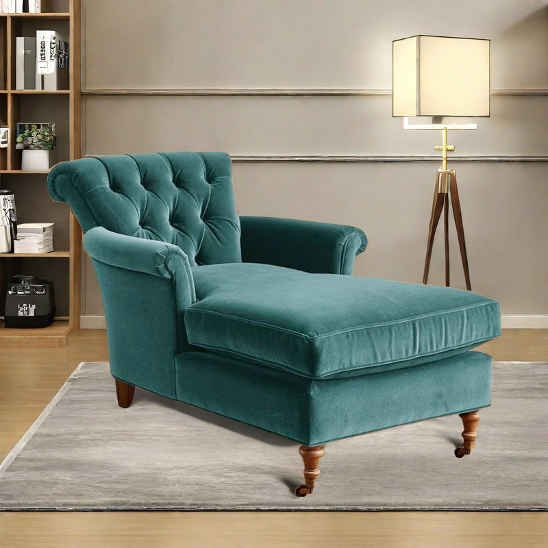 Élégante chaise en bois massif, Turquoise