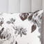 Édredon pleine grandeur à imprimé floral avec motif noir et blanc, tissu ultra doux, 2 taies décoratives, coussins décoratifs, lit simple pour lit très grand, imprimé intégral, rembourrage, 1 taie décorative,