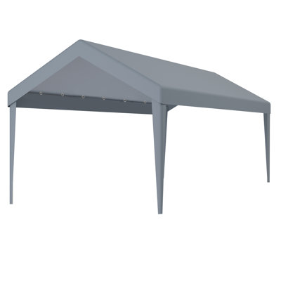 10x20ft Garage Shelter Cover Switch Awning, Waterproof And Protected With 72 Elastic Buckles. Grey Polypropylene For Carport. Simple To Assemble Space Efficient Storage Canopy Replacement Cover, Easy