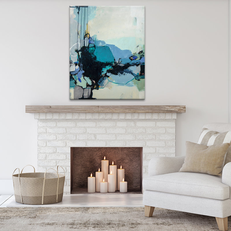 «Riding the Wave» par Tammy Keller - peinture sur toile tendue, H 40 po x l 30 po x 1,5 po