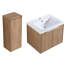 Meuble-lavabo de salle de bain avec armoire latérale et lavabo, 24 po, matériau égratigné, meuble-lavabo contemporain de 24 po-491892881