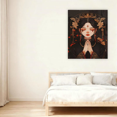 Timeless Antique Women Portrait Unframed Canvas Wall Art  24" X 36"