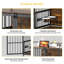 Furniture Style Large Dog Crate With 360° & Adjustable Raised Feeder For Dogs 48"