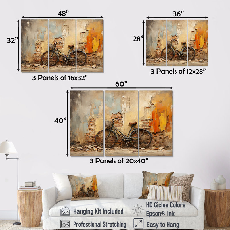 Ensemble de salon Rustic Vintage, H 32 po x l 48 po x P 1 po
