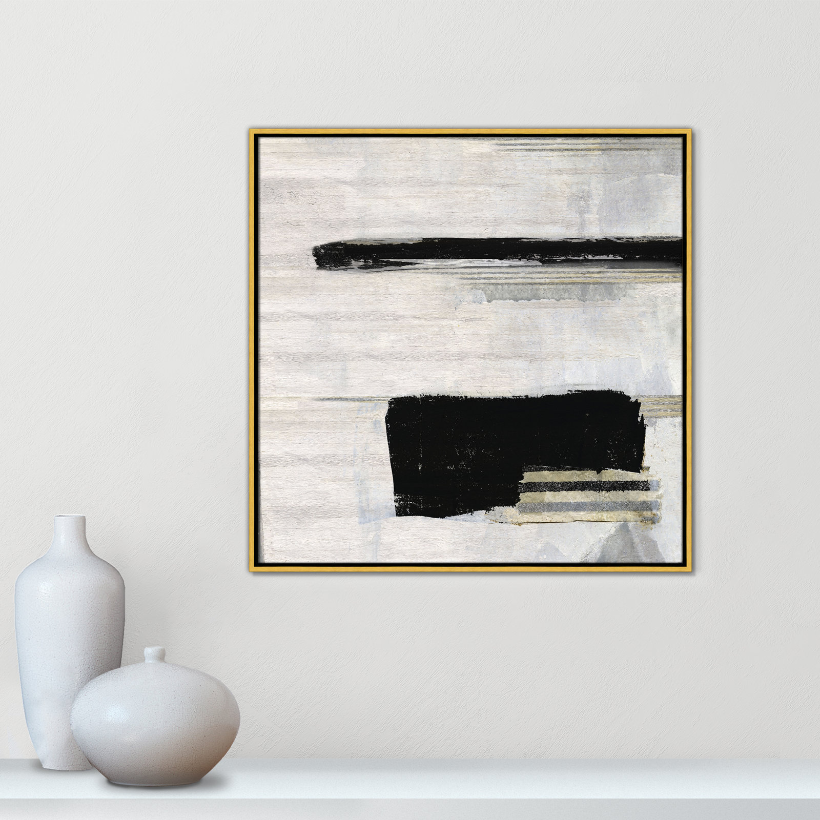 La Bande II Print by Sally Swatland, 31.5" H x 31.5" W, Gold